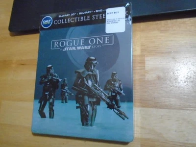 SEALED RARE BEST BUY STEELBOOK Star Wars Rogue One 3D BLU-RAY DVD + Andor 2016 - image 1 of 2