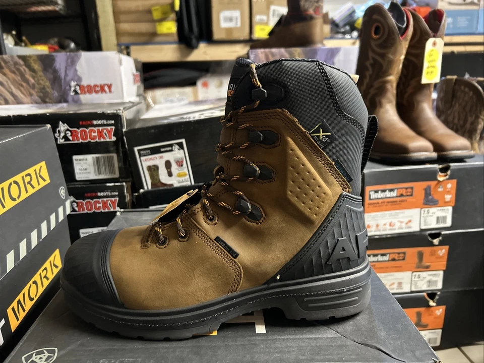 Ariat Hombres Trabajo 7.5D Turbo Outlaw 8” CSA Met Guard WP Puntera de Carbono EH Sin Metal Foto 1 de 4