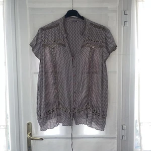 Ladies Papaya Dotted Detail Blouse Uk 18 - Picture 1 of 11