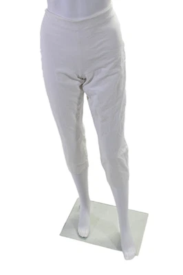 Elie Tahari Womens Cotton Zipped Slip-on Pants White Size 8 - Изображение 1 из 4