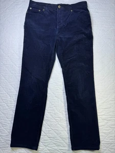 Lauren Ralph Lauren Womens Classic Fit Straight Leg Corduroy Jeans Navy Size 6P - Picture 1 of 10
