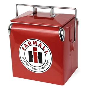 Red IH Farmall Retro Metal Cooler JH1000FM - Picture 1 of 4