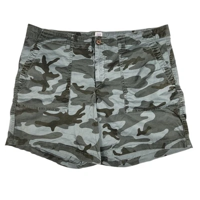 Pantalones Cortos Gap Girlfriend Mujer 16 Camuflaje Verde Elastizados Bolsillo Verano Foto 1 de 4