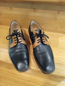 Quercioli Firenze Italian Leather Two-Tone Mens 9/9.5 43 Dress Shoes Italy - Picture 1 of 19