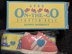 1987 Avon Kids On The Go Bunny Workout Stretch Belt Vintage - Picture 1 of 5