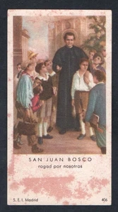 Tarjeta Santa Antigua de San Juan Bosco Imagen Pieuse Santino Estampa - Imagen 1 de 1