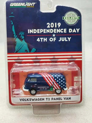 Volkswagen Tipo 2 2019 GreenLight 1:64 estilo panel - modelo de coche Día de la Independencia  Foto 1 de 3