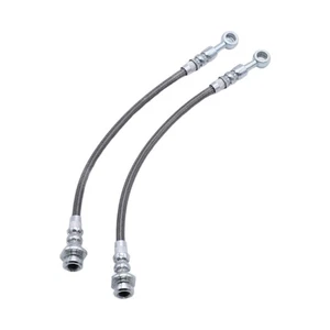Set of 2 Stainless Steel Braided Brake Lines H1717SSPAIR ZPN-41941 Replacement - Picture 1 of 8