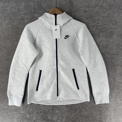 Nike Tech Fleece Windrunner Full-Zip Hoodie Grey/Black Women’s Small FB8338-013 - Image 1 of 4