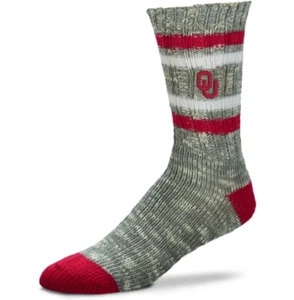 Oklahoma Sooners Gray Alpine Tweed Deuce Crew Socks - Picture 1 of 1
