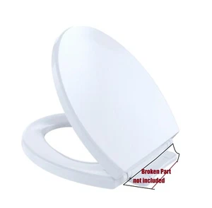 TOTO SS113#01 SoftClose Round Closed-Front Toilet Seat and Lid - White (READ PLS - Picture 1 of 4