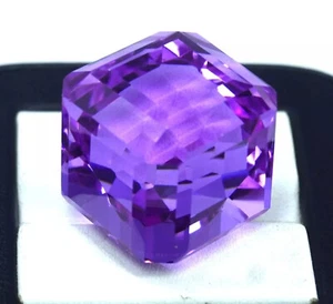 Piedra preciosa suelta de 50 quilates de amatista violeta transparente para joyería - Imagen 1 de 5