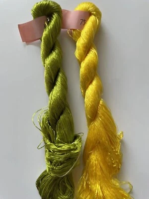 189Colors 100%mulberry silk,hand-dyed velvet flowers Twistless silk floss/thread - Image 1 of 4