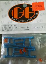 Golden Horizons 02903 blue 6061-T6 alum. front susp. arms for mini T