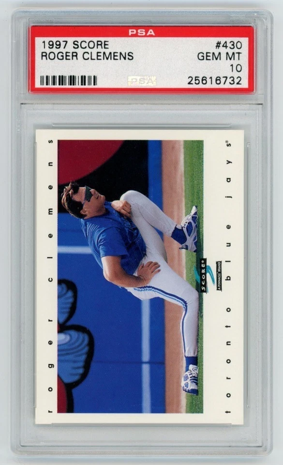 1997 Score #430 Roger Clemens Toronto Blue Jays PSA 10 Gem Mint - Image 1 of 1