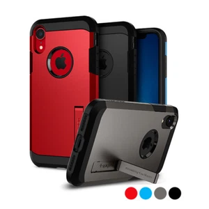 iPhone XR | Spigen [ Tough Armor ] Dual Layered Protective Shockproof Case Cover - Picture 1 of 40