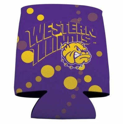 Western Illinois Can Cooler Set of 6 Circles Design 4 - FREE SHIPPING - Image 1 of 2