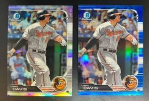 2019 Bowman Chrome True Blue /150 + Refractor /499 #2 Chris Davis - Orioles - Picture 1 of 2