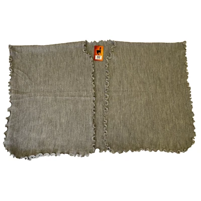 PONCHO ABRIGO CAPA GRIS CLARO LISO MUJER ALPACA ANDINA HECHO A MANO M Foto 1 de 4