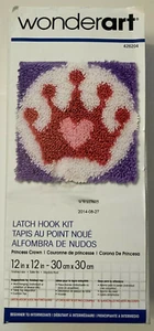Wonderart Riegel Haken Kit, 12" x 12", Prinzessin Krone unbenutzt rot pink lila weiß - Bild 1 von 5