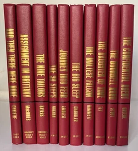 Mystery Books Set 10 Christie Greene Sayers Tey Ambler Hammett Stout + rotes Dekor - Bild 1 von 7