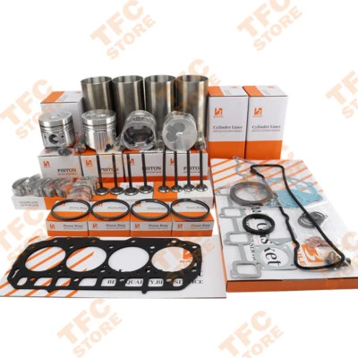 4D98E Overhaul Rebuild Kit For Yanmar Piston Ring Cylinder Liner Full Gasket Set - Image 1 of 4