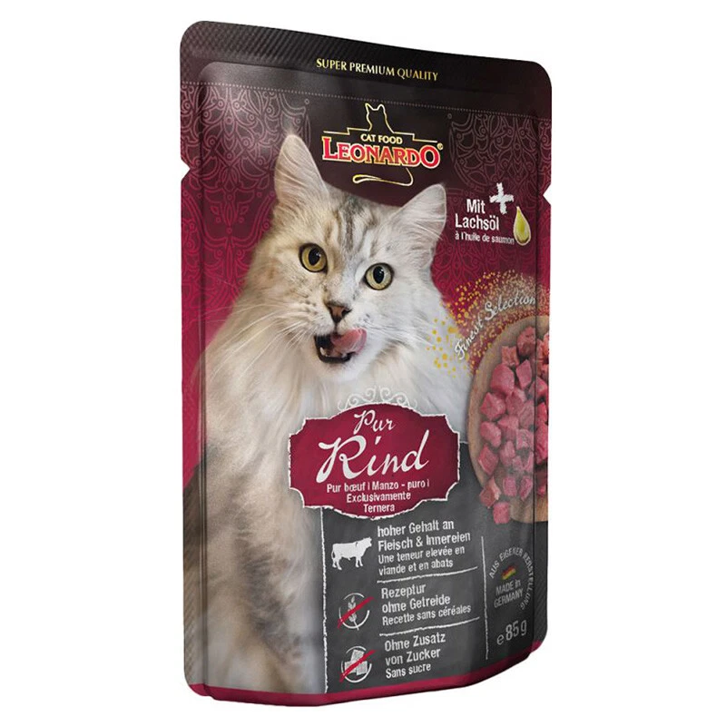 Leonardo Adult Rind Pur 85 g, Katzenfutter, NEU - Bild 1 von 1