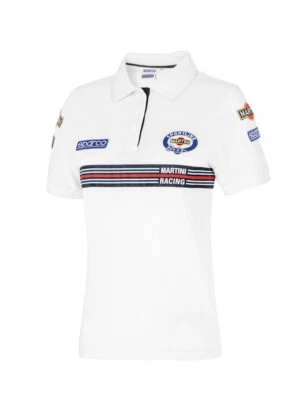 Camiseta polo para mujer Sparco réplica Martini Racing blanca Foto 1 de 2
