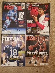 Four August 2021 Beckett Card Price Guides Baseball Basketball Football Hockey