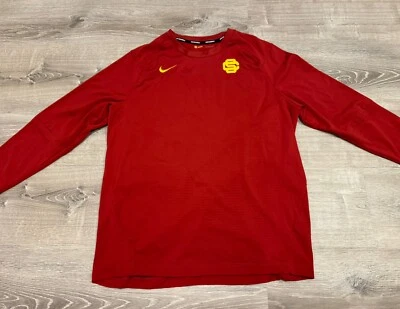 Team Issue Nike USC Trojans Baseball Long Sleeve Pullover Size XL Polyester - Image 1 of 4