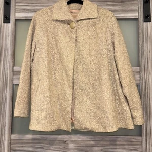 Vintage Peerless 💯 Wool Coat Womens Large Pink Lined Jacket 1950s 1960’s MCM - Picture 1 of 13