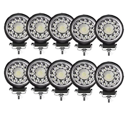 Foco LED redondo de 4"" vainas trabajo inundación conducción antiniebla lámpara todoterreno 4x4 ATV SUV Foto 1 de 4