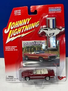 1/64 JOHNNY LIGHTNING 1969 FORD MUSTANG SHELBY GT CONVERTIBLE RED & WHITE STRIPE - Picture 1 of 2