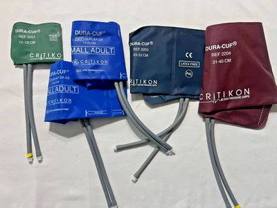 Juego de 5 manguitos de presión arterial Dura-Cuf tamaños 12-19, 17-25, 23-33, 31-40 cm Foto 1 de 3