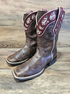 Arita Round Up Monroe Western Square Toe Women's Boots Size US 9B Southwestern - Picture 1 of 7