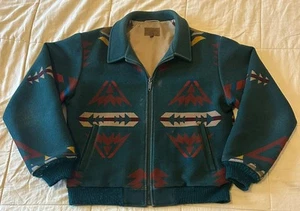Pendleton High Grade Western Wear Navajo Southwestern Wool Jacket Size M Rare - Picture 1 of 11