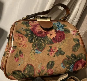 Patricia Nash Gracchi Frame Victorian Garden Leather Satchel Crossbody Bag - Bild 1 von 10
