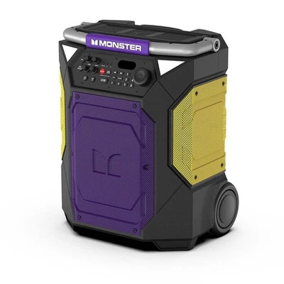 Monster Rockin Roller 360 Portable Indoor/Outdoor Bluetooth Speaker - Purple/Gol - Image 1 of 4