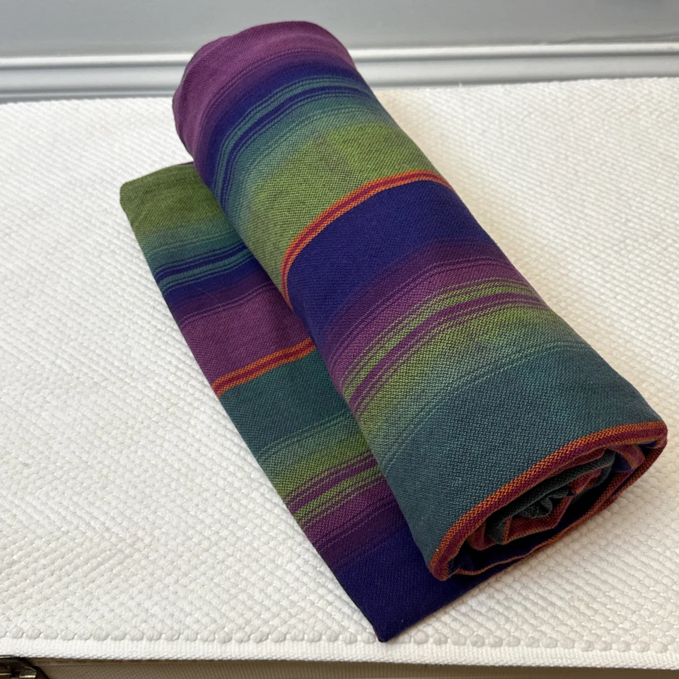 Portabebés Girasol Tejido Talla 6 Algodón Eslinga Púrpura Verde Arco Iris Rayas Foto 1 de 4