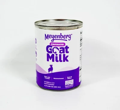 Leche de cabra evaporada Meyenberg vitamina A y D 12 oz lata GF sin azúcar 13/09/2028 Foto 1 de 3