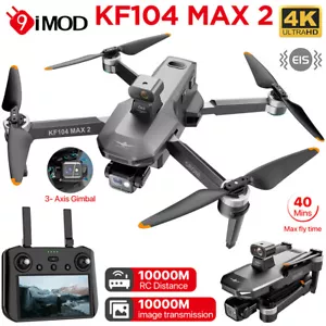 KF104 MAX 4K FPV GPS 3Achsen Gimbal Anti Shake 6KM Quadcopter Faltbare RC Drohne - Bild 1 von 36