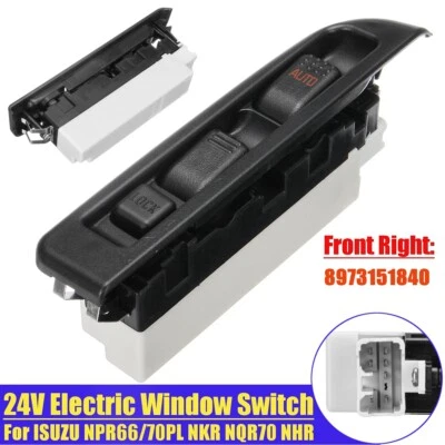 Interruptor de ventana eléctrico delantero derecho RHD 24V para ISUZU NPR66/70PL NKR NQR70 NHR Foto 1 de 4