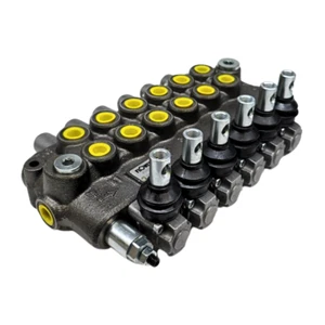 Flowfit 6 Bank Monoblock Valve, 3/8" BSP, 45 L/Min Double Acting Cylinder Spool - Picture 1 of 3