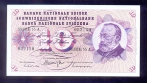 Switzerland 10 Francs 1968  P45  UNC - Picture 1 of 2