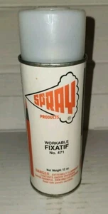 Vintage Spray Products Workable Fixatif No 471 Can USA Made Unused? - Picture 1 of 6