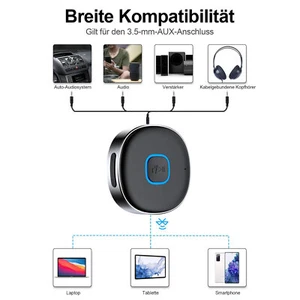 Nowy adapter Mohard AUX Bluetooth samochód, bezprzewodowy samochodowy Bluetooth 5.3 zestaw głośnomówiący - Zdjęcie 1 z 11