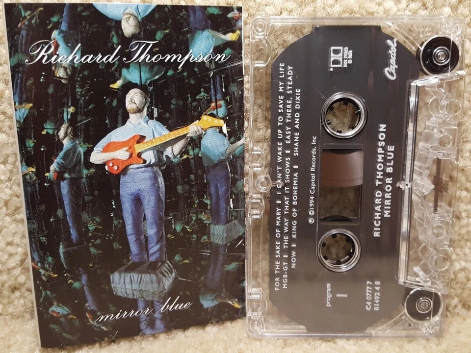 Vintage 1994 Cassette Tape Richard Thompson Mirror Blue Capitol Records Foto 1 de 4