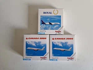 Herpa 1/500 Boeing 757-200 (x3) - Royal (503792) & Canada 3000 (503839) - Foto 1 di 6