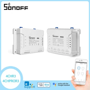 SONOFF 4CHR3 4CHPROR3 4 Way Wi-Fi Smart Switch With RF Control for Android IOS - Picture 1 of 21