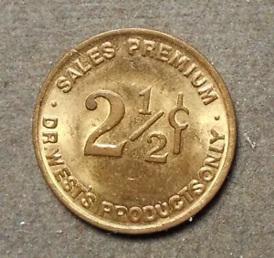CPIE Eglit-208: Dr. West's Products, 2 1/2c. Messing, 19 mm - Bild 1 von 2